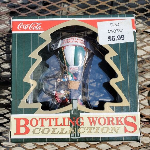 Coca Cola Bottling Works Collection Christmas Ornament Hot Air Balloon 1996 - Picture 1 of 4